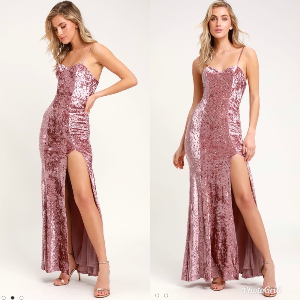 Lulus sequin maxi dress